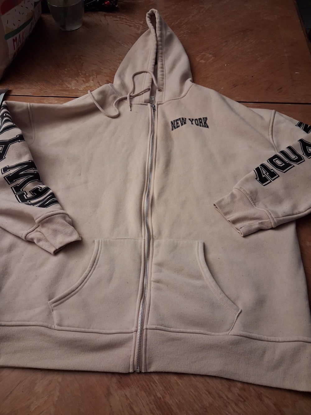 Angel Kiss Cream Fleece-Lined Pullover Hoodie